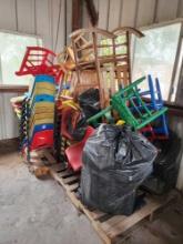 Group of Assorted Childrens Chairs, Group of Jumbo Legos