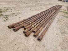 (10) Oil Field Pipes 2 x 3/8