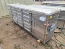 2024 Unused Steelman Stainless Steel 10 ft. Work Bench + Tool Chest with 18 Drawers and 2 Cabinets