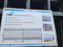 2024 Unused FENS Model FEN20 Galvanized Steel Fence, 20pcs. Fence Panels+21 Pcs. Posts w/Connectors