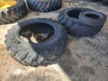 (2) Agribib 2 Farm Tires 420/85 R34, (1) Mastercraft Tire...
