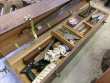 TOOL BOX WITH WOOD WORKING TOOLS