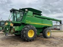 JD 9870 COMBINE, 4 X 4, CONTOUR MASTER, MACHINE SELLS WITH A BRAND NEW ENGINE INSTALL 2/24