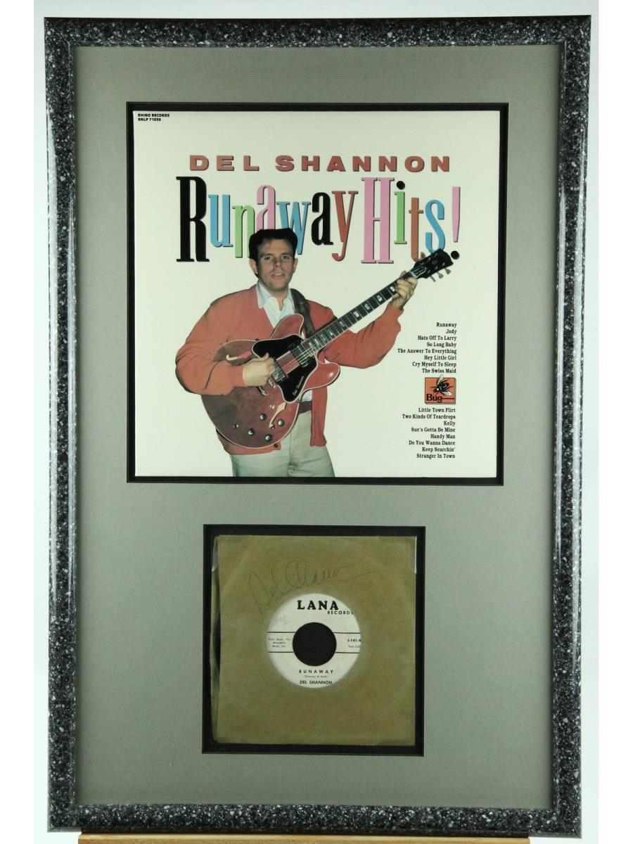 Del Shannon "Runaway" Framed Signed Record Album