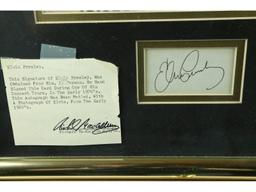 Elvis Presley Framed Photo With Autograph