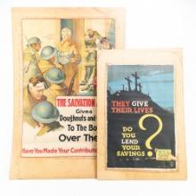 WWI US Poster Lot-Salvation Army, WSS Savings