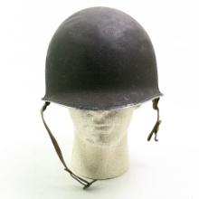 WWII US M1 Helmet- Front Seam, Fixed Bale-33rd Div