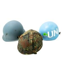 Combat Helmet Lot-French German Belgium UN (3)