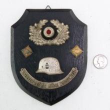 WWII German Army Memory Of Service Plaque-Helmet