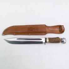 Vintage Edge Mark No.490 Stag Handle Bowie Knife