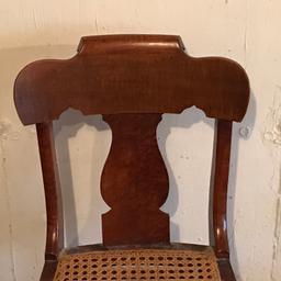 Vintage Birds Eye Maple Cane Bottom Chair