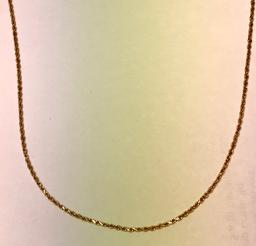 14K Gold 18" Rope Chain