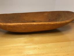 Vintage 24" Large Wooden Dough Bowl