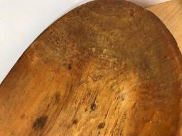Vintage 24" Large Wooden Dough Bowl
