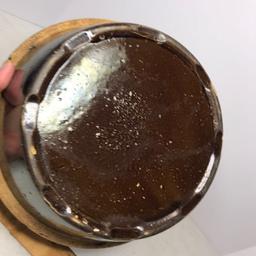 Large Vintage Brown Glazed Pottery Bowl