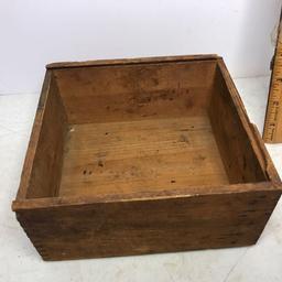 Antique Wooden Crate with Dove-tailed Edges