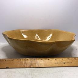 Antique Uniquely Shaped Pottery Bowl