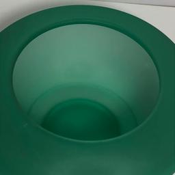 Round Green Glass Planter Bowl