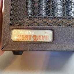 2 Small Electric Portable Heaters, Holmes and Tatung Heat Devil - Both Tested and Works