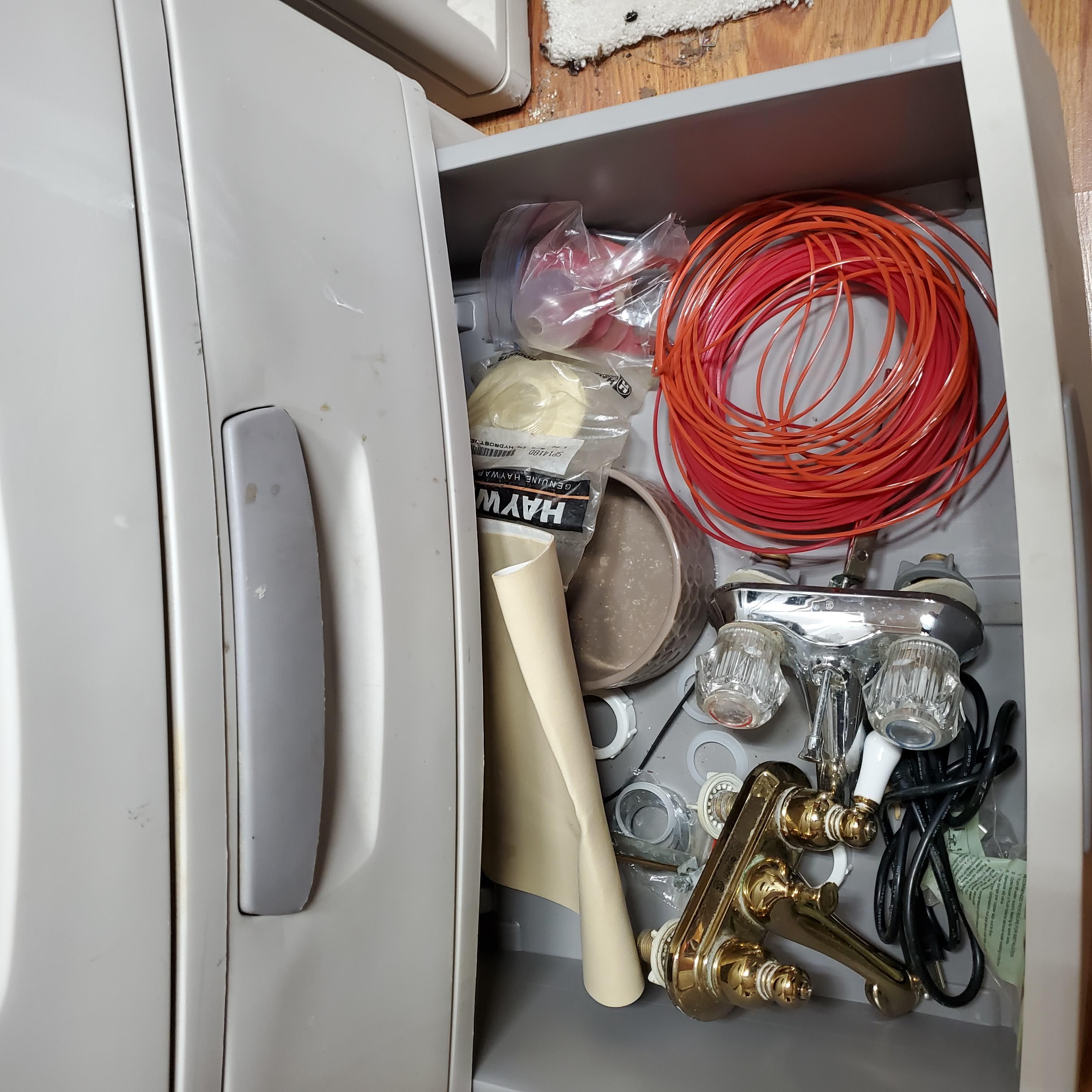 Sterilite Plastic 4 Drawer Storage Cabinet and Contents