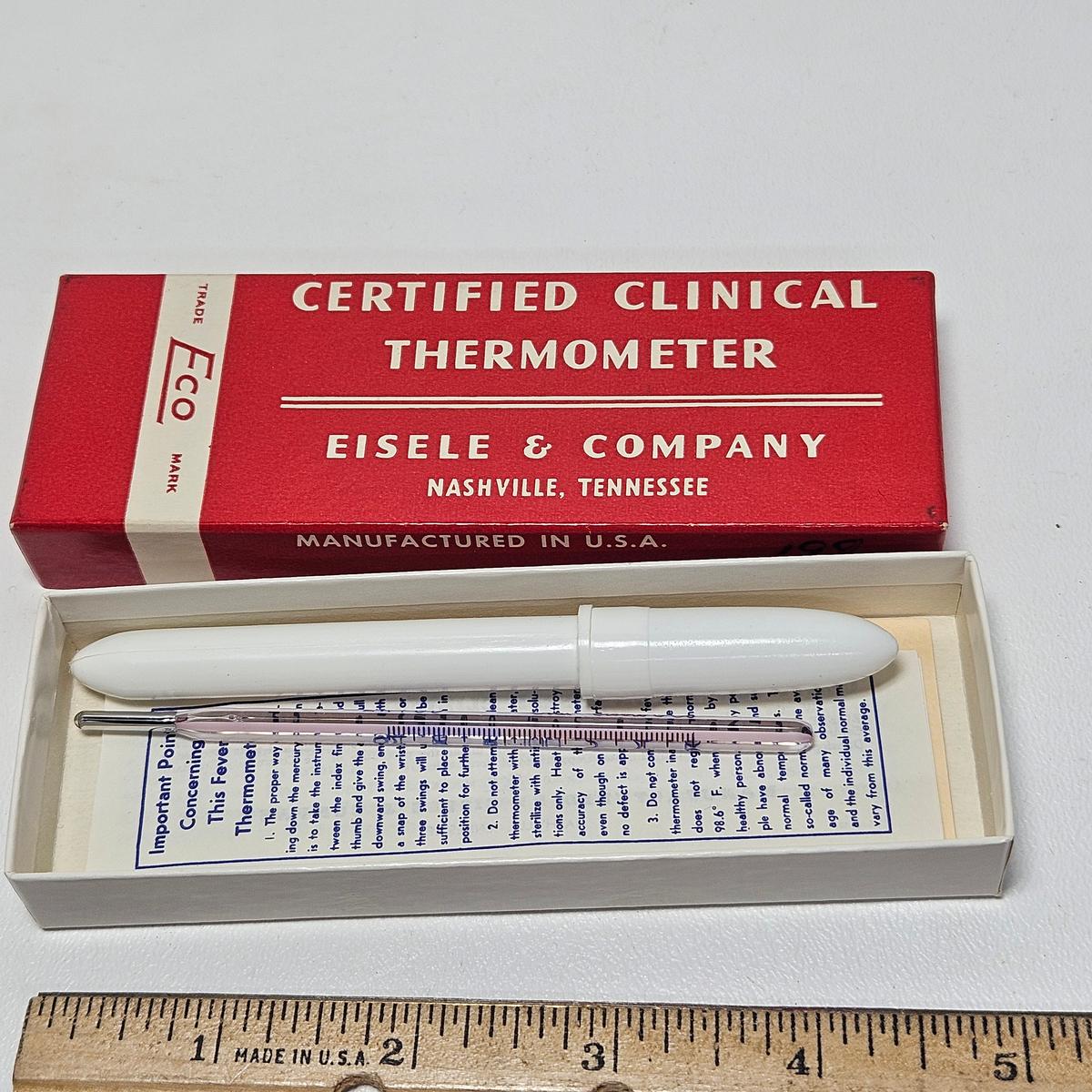 Lot of 2 Vintage Glass Thermometers