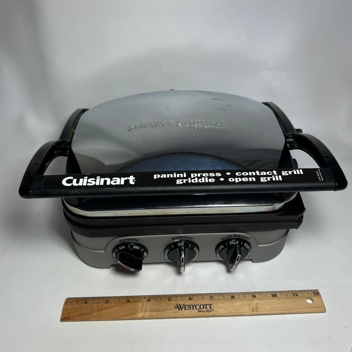 Cuisinart Panini Press - Contact Grill - Griddle- Open Grill - Model GRID-8PC