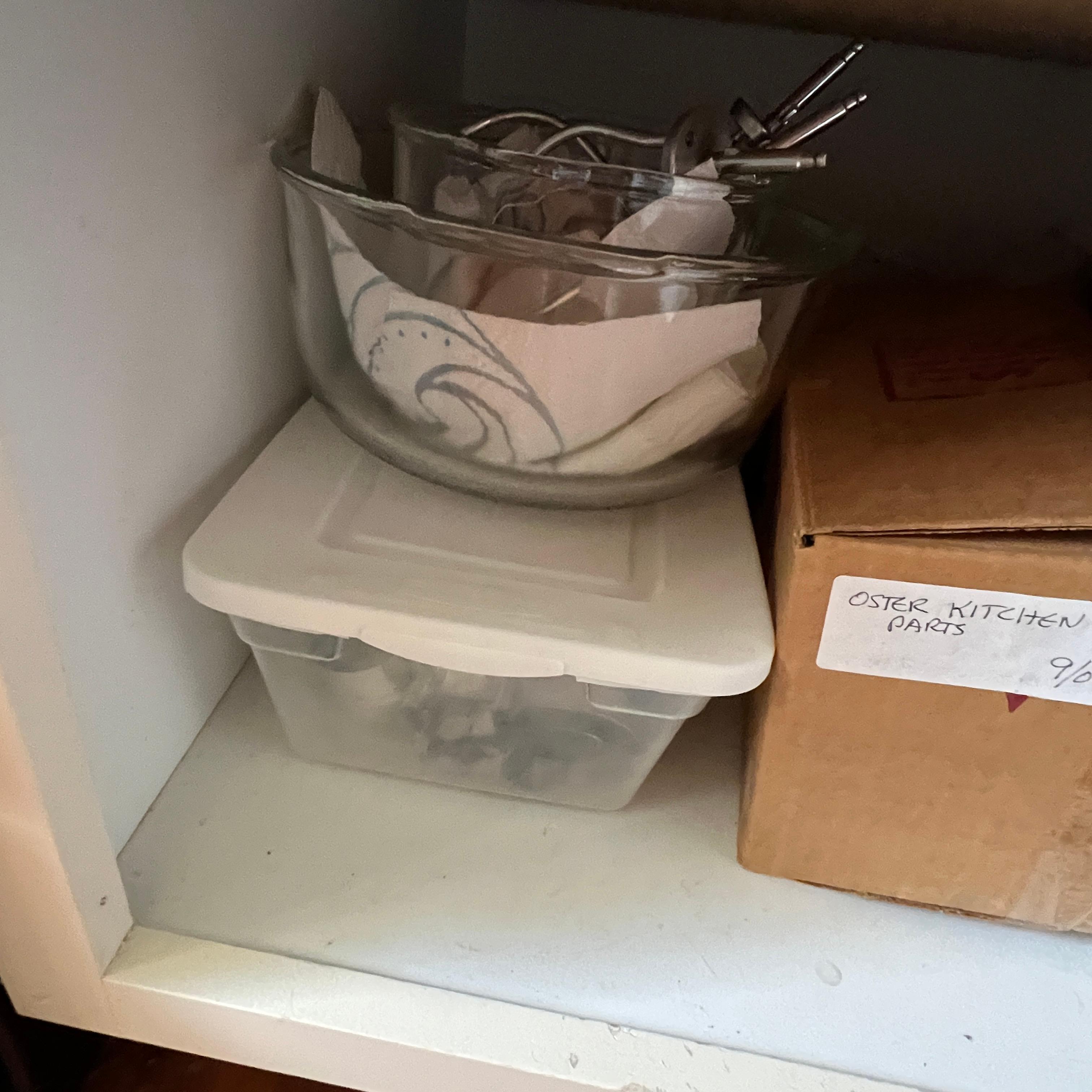 Cabinet Lot of Various Kitchenware