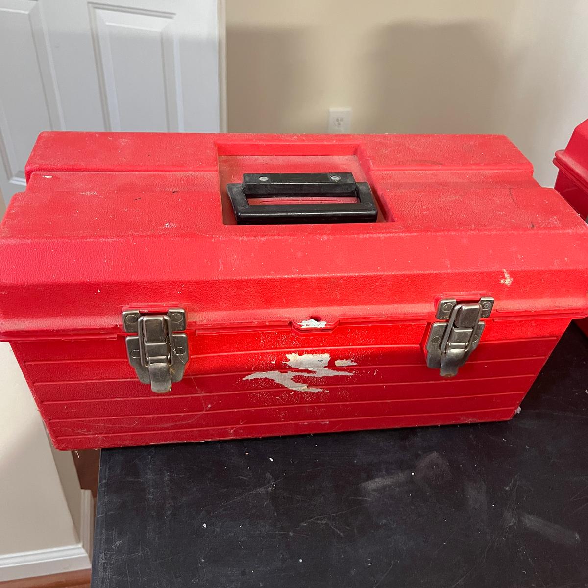 Red Toolbox Full of Various Wire