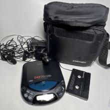 Car Discman Model D-822K with Sony Headphones, Car Charger & AC Adapter with Case