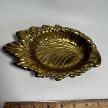 Brass Leaf Shaped Trinket Dish