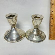 Pair of Sterling Duchin Creation Weighted Candlesticks