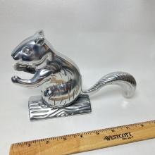 Adorable Retro Aluminum Squirrel Nut Cracker -  LOOKS NEVER USED