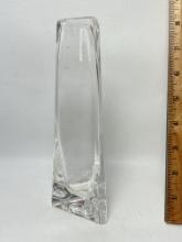 Tall Triangular Crystal Bud Vase