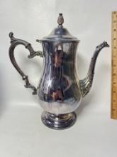 Vintage Silver Plated Tea Pot with Pineapple Finial