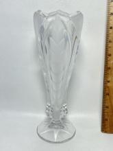 Etched & Frosted Crystal Bud Vase