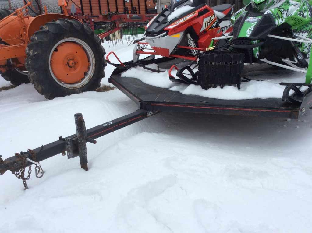 Homemade 2-place snowmobile trailer, 8' x 10'