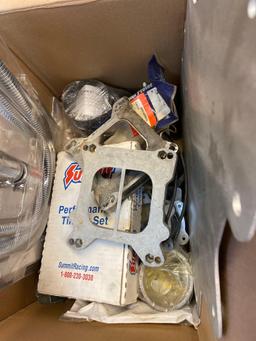 Miscellaneous car parts including small block Chevy parts