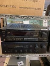Pioneer stereo receiver and Yamaha stereo receiver