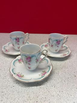 vintage collection of Royal Crown Derby from England dinnerware and additional tea cups