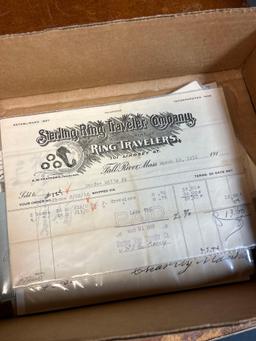 approximately 15/19 century receipts handwritten or Nate letterhead mid 1800s