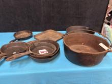 large collection of cast-iron Griswold Wagner Ware etc.