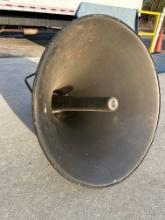 massive University loudspeaker horn with driver approximately 32 inches tall