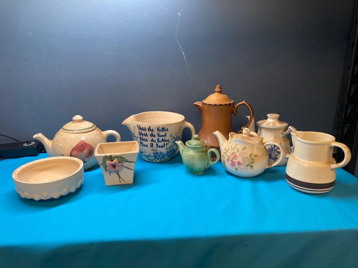 McCoy and other pottery tea pots