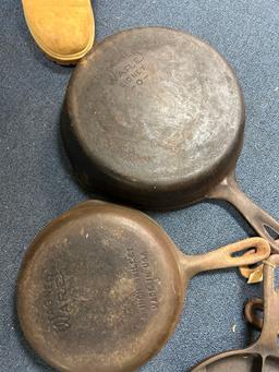 cast iron collection 5 skillets griswold fryer wagner national