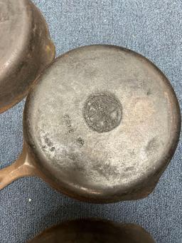 5 cast iron skillets Griswold No. 6, 7, 8