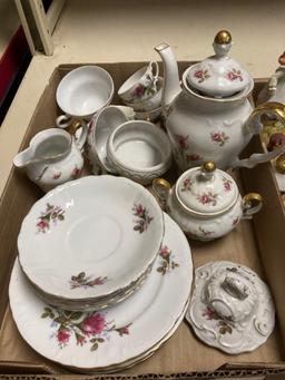 Vintage tea set, porcelain figurines and more