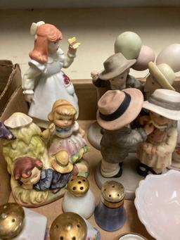 Vintage tea set, porcelain figurines and more