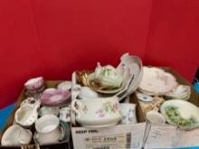 Vintage China, including cups and saucers, plates, and more