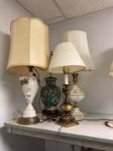 Lot of 4 vintage lamps