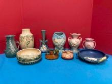 Roseville and Hull pottery